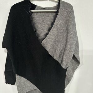 Two-Tone Black and Gray Women's Sweater